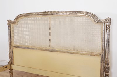 Lot 170 - A Louis XV-style silvered wooden double bed