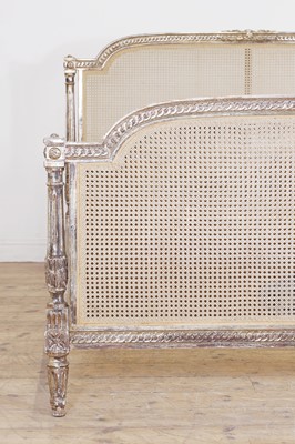 Lot 170 - A Louis XV-style silvered wooden double bed