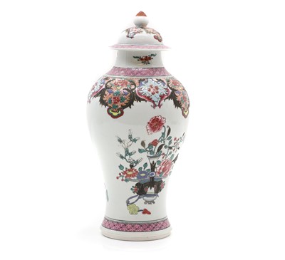 Lot 156 - A Chinese famille rose vase with cover