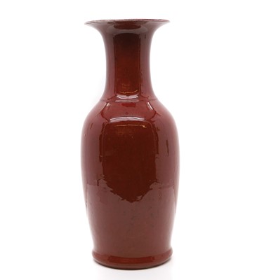 Lot 157 - A Chinese red-glazed vase