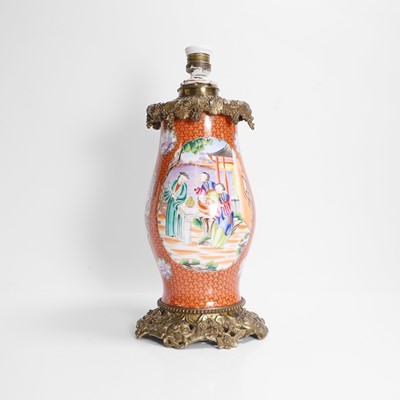 Lot 337 - A Chinese export famille rose vase