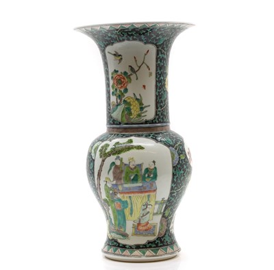 Lot 208 - A Chinese famill noire vase