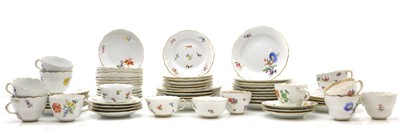 Lot 89 - A collection of Meissen porcelain tea wares