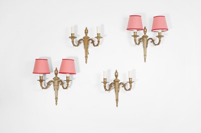 Lot 90 - A group of four Louis XVI-style wall lights