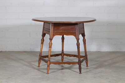 Lot 5 - A rosewood and ivory-inlaid circular centre table