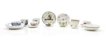 Lot 78 - A collection of Meissen porcelain teacups and saucers