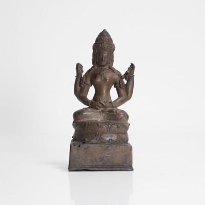 Lot 236 - An Indonesian bronze figure of the four-faced Brahma