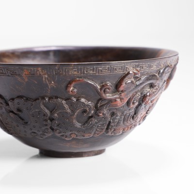 Lot 161 - A Chinese horn tea bowl