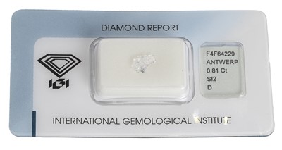 Lot 289 - †An unmounted fancy cut diamond