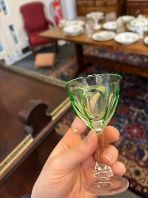 Lot 199 - A part suite of Moser 'Lady Hamilton' glasses