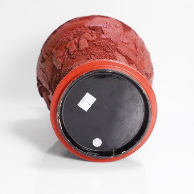 Lot 159 - A Chinese cinnabar lacquer vase