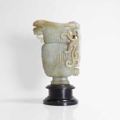 Lot 137 - A Chinese jade vessel