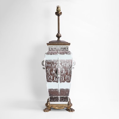 Lot 100 - A Chinese copper-red vase
