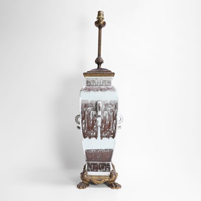 Lot 100 - A Chinese copper-red vase