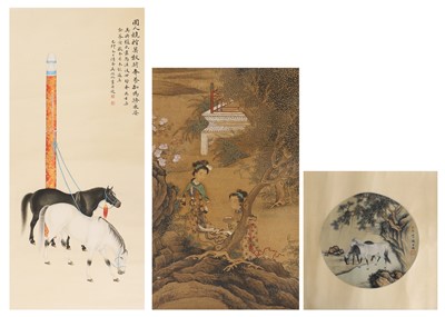 Lot 88 - A collection of three Chinese paintings