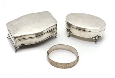 Lot 2 - A silver jewelry box