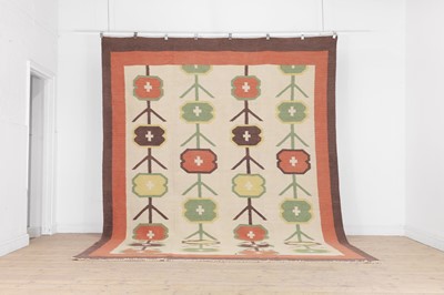 Lot 186 - A flat-weave wool rug