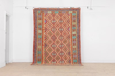 Lot 481 - A flat-weave kilim wool rug