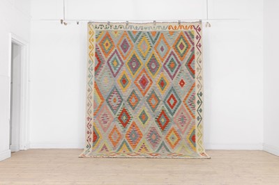 Lot 340 - A flat-weave kilim wool rug