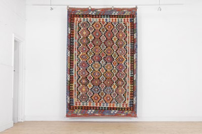 Lot 505 - A flat-weave kilim wool rug