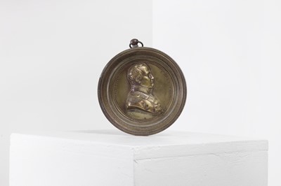 Lot 395 - A bronze portrait medallion of Napoleon Bonaparte