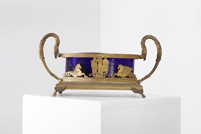 Lot 343 - An Empire gilt-metal and glass jardinière