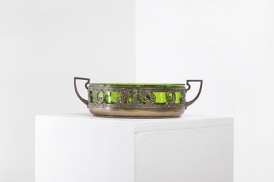 Lot 373 - A French Empire-style glass and gilt-metal dish