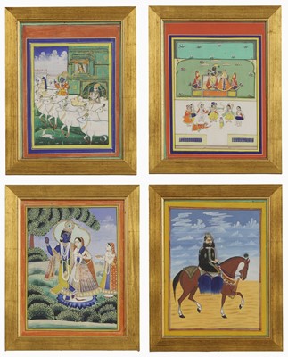 Lot 214 - A collection of Indian miniatures