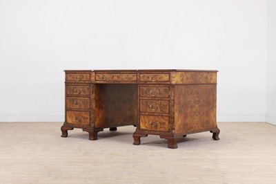 Lot 361 - A George II-style walnut partners' desk