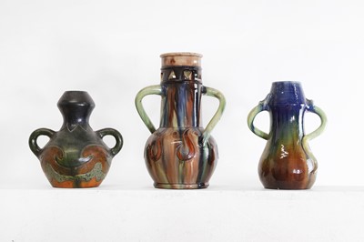 Lot 91 - Three glazed stoneware vases