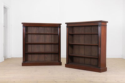 Lot 404 - A pair of Victorian walnut bookcases