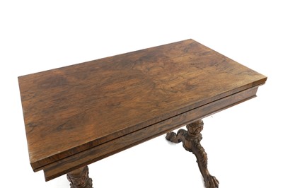 Lot 690 - A Victorian rosewood card table