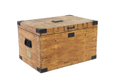 Lot 662 - An oak silver chest