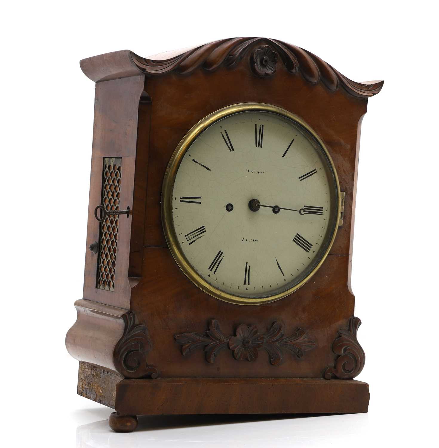 Monaghan Clock Lot 408 - A Regency mahogany mantel clock,