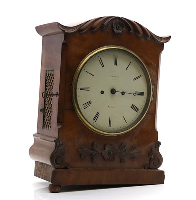 Lot 408 - A Regency mahogany mantel clock