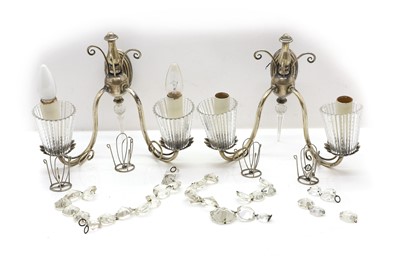 Lot 764 - A pair of Baccarat wall sconces