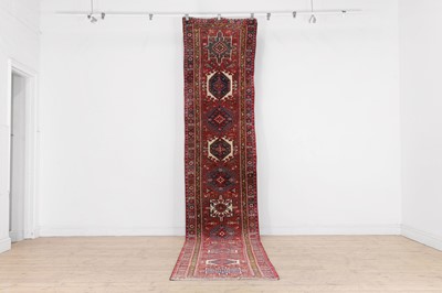 Lot 352 - A Heriz wool runner