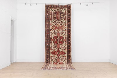 Lot 555 - A Heriz wool runner