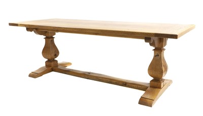 Lot 689 - An oak refectory table