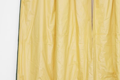 Lot 545 - Two pairs of yellow glazed cotton curtains