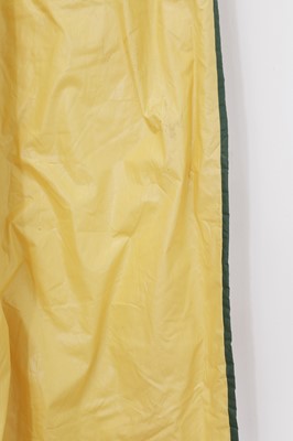 Lot 545 - Two pairs of yellow glazed cotton curtains