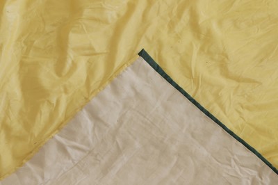 Lot 545 - Two pairs of yellow glazed cotton curtains