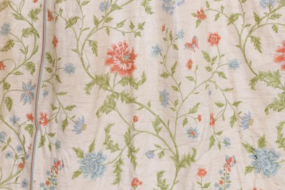 Lot 299 - Two pairs of lined and interlined chintz curtains