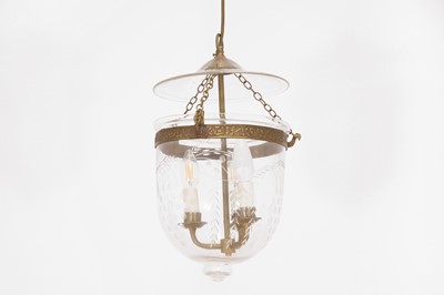 Lot 87 - A Regency-style etched glass lantern by Vaughan