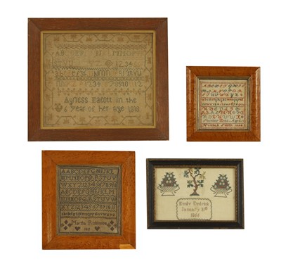 Lot 305 - A group of four needlework samplers