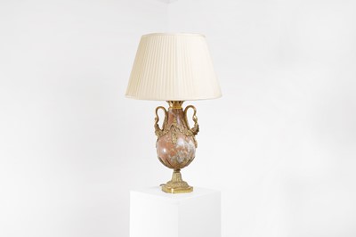 Lot 538 - A neoclassical marble and gilt-brass table lamp