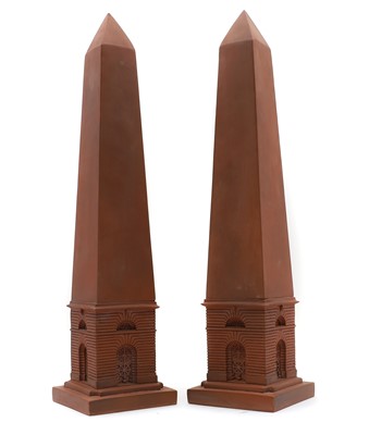 Lot 339 - A pair of obelisks