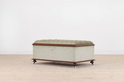 Lot 179 - A Victorian walnut and button-upholstered ottoman