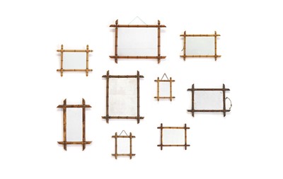 Lot 471 - A group of nine bamboo mirrors