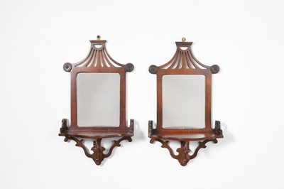 Lot 469 - A pair of mahogany wall mirrors